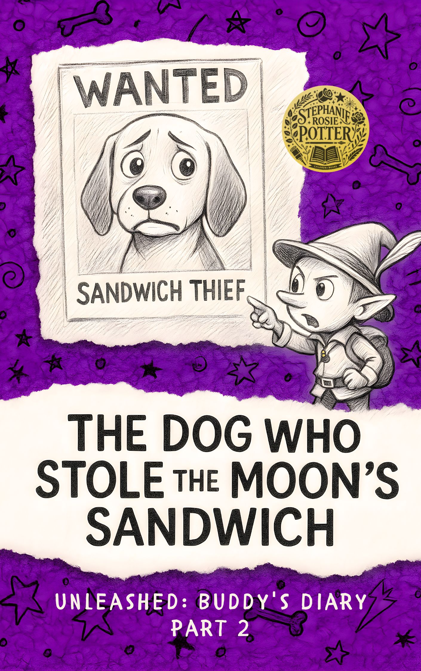 Unleashed Buddy's Diary - The Dog Who Stole The Moon's sandwich cover